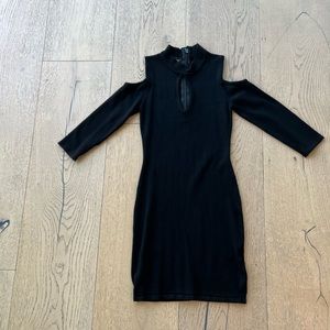 Bebe black mini dress, long sleeve